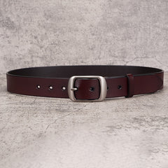 Women Leather Belts For Jeans Pants Dress Belt With Metal Pin Buckle