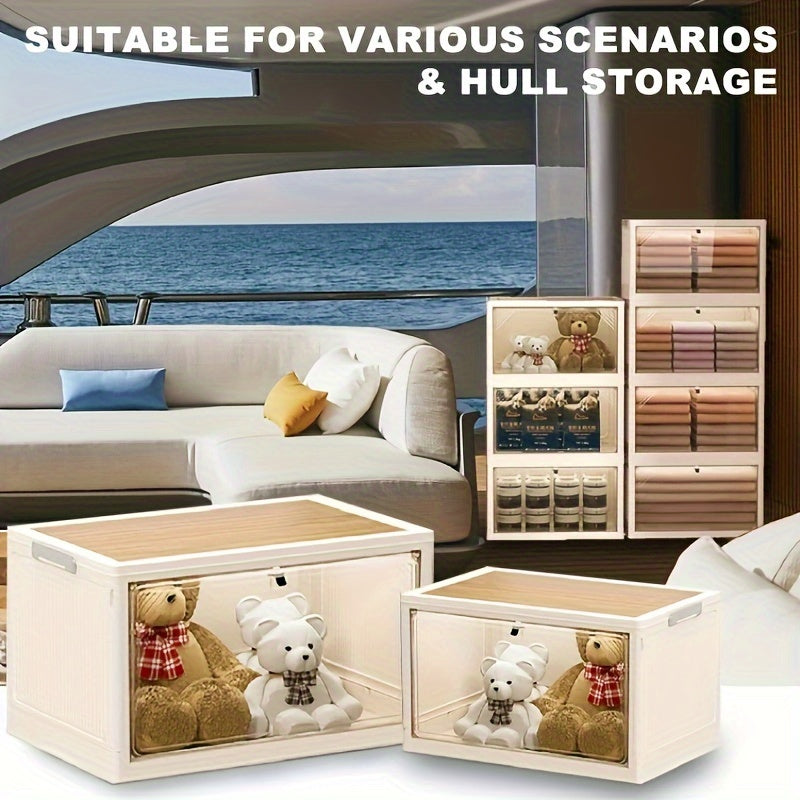 Stackable Storage Bins w/Lids - Organize Home & Office
