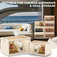 Stackable Storage Bins w/Lids - Organize Home & Office