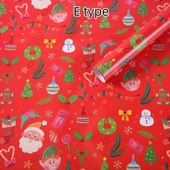 1pc Christmas Gift Wrapping Paper Thickened Copper Paper