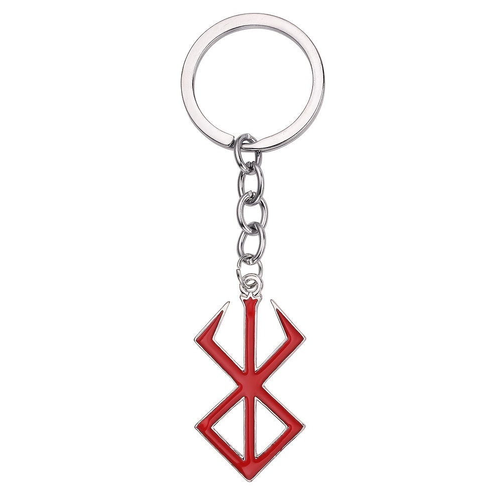 Berserk Rune Charm Keychain Guts Pendant Blood Red Anime Cosplay Prop Jewelry