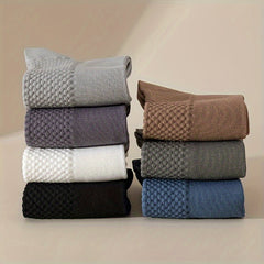 7 Pairs Striped Crew Socks Breathable Mid Tube Women's Stockings