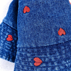Heart Embroidery Bucket Hat Women Sunshade Fisherman Cap