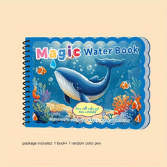 Magic Water Painting Book Pumpkin House with Random Pen