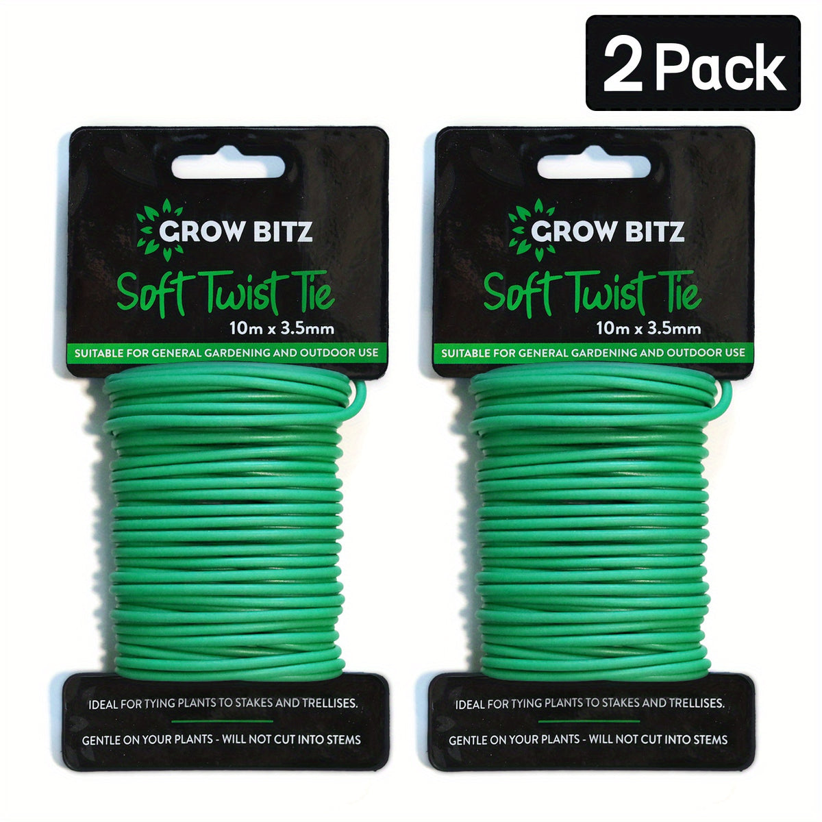 Soft Twist Tie 32 8ft Green TPR Reusable Garden Ties Support Plant Vines