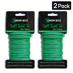 Soft Twist Tie 32 8ft Green TPR Reusable Garden Ties Support Plant Vines
