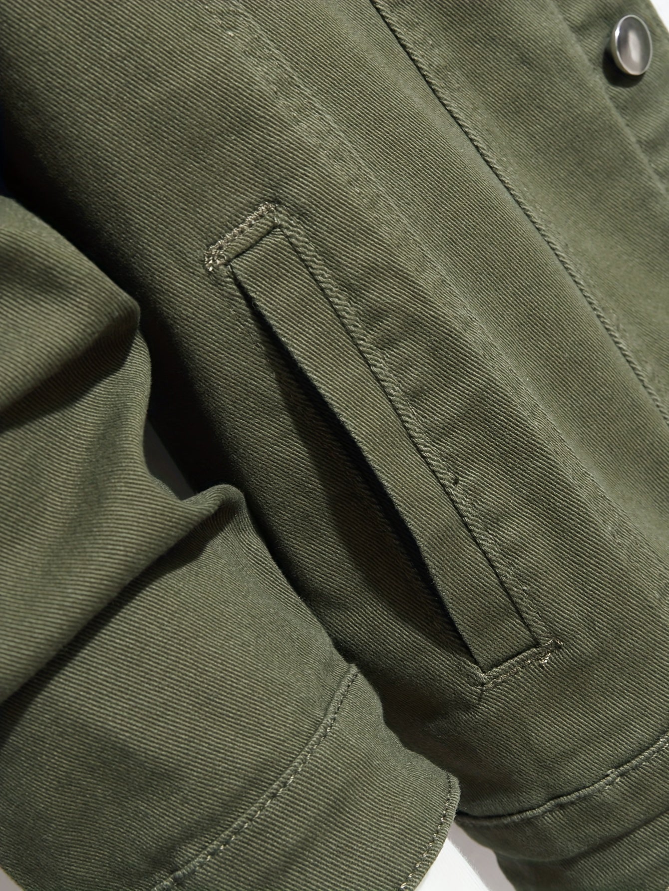 Contrast Stitching Denim Jacket Men's Casual Button Up Jacket