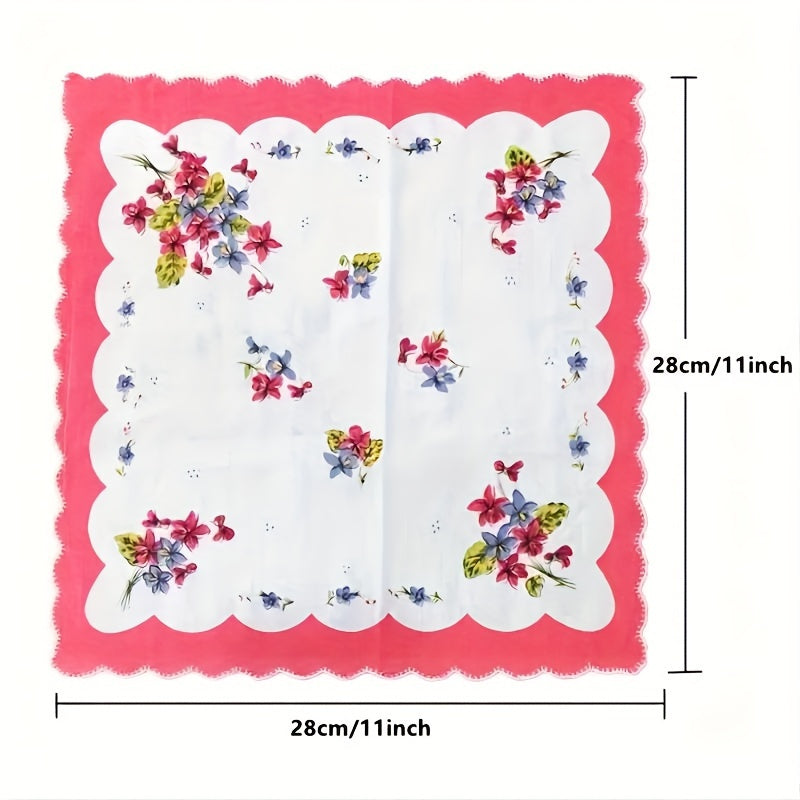 10pcs Vintage Handkerchiefs Party Favors