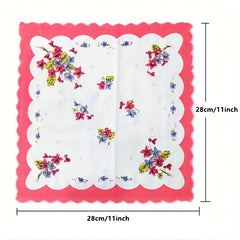 10pcs Vintage Handkerchiefs Party Favors