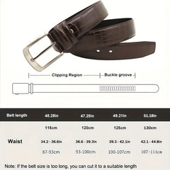 Alloy Single Prong Dress Buckle Belt for Men