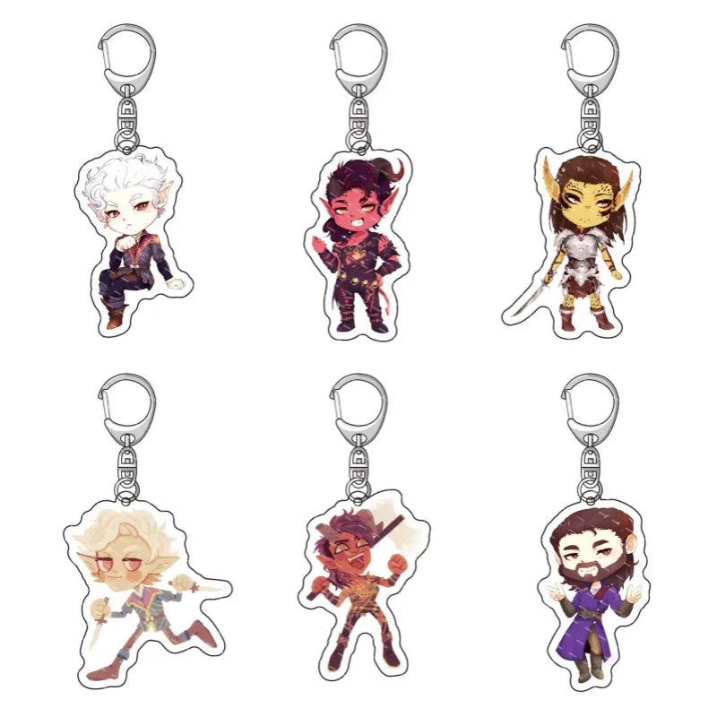 Anime Baldur's Gate 3 Figures Cosplay Keychains Fans Christmas