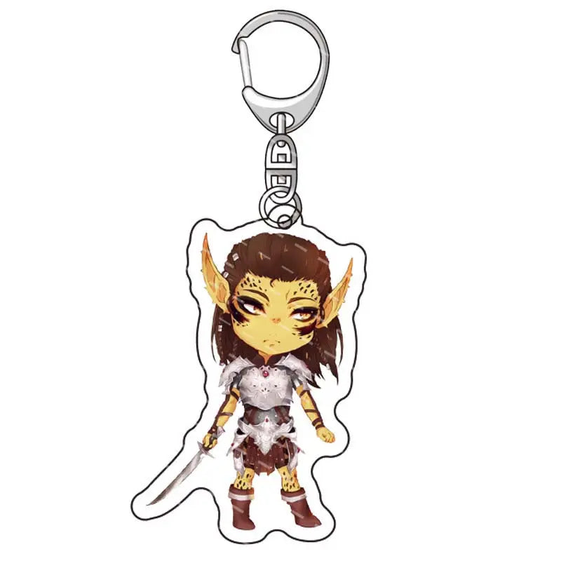 Anime Baldur's Gate 3 Figures Cosplay Keychains Fans Christmas