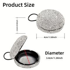 Diamond Keychain Pill Case Organizer for Travel