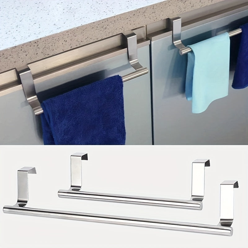 Stainless Steel Towel Rack for Bathroom and Kitchen Curved Door Storage