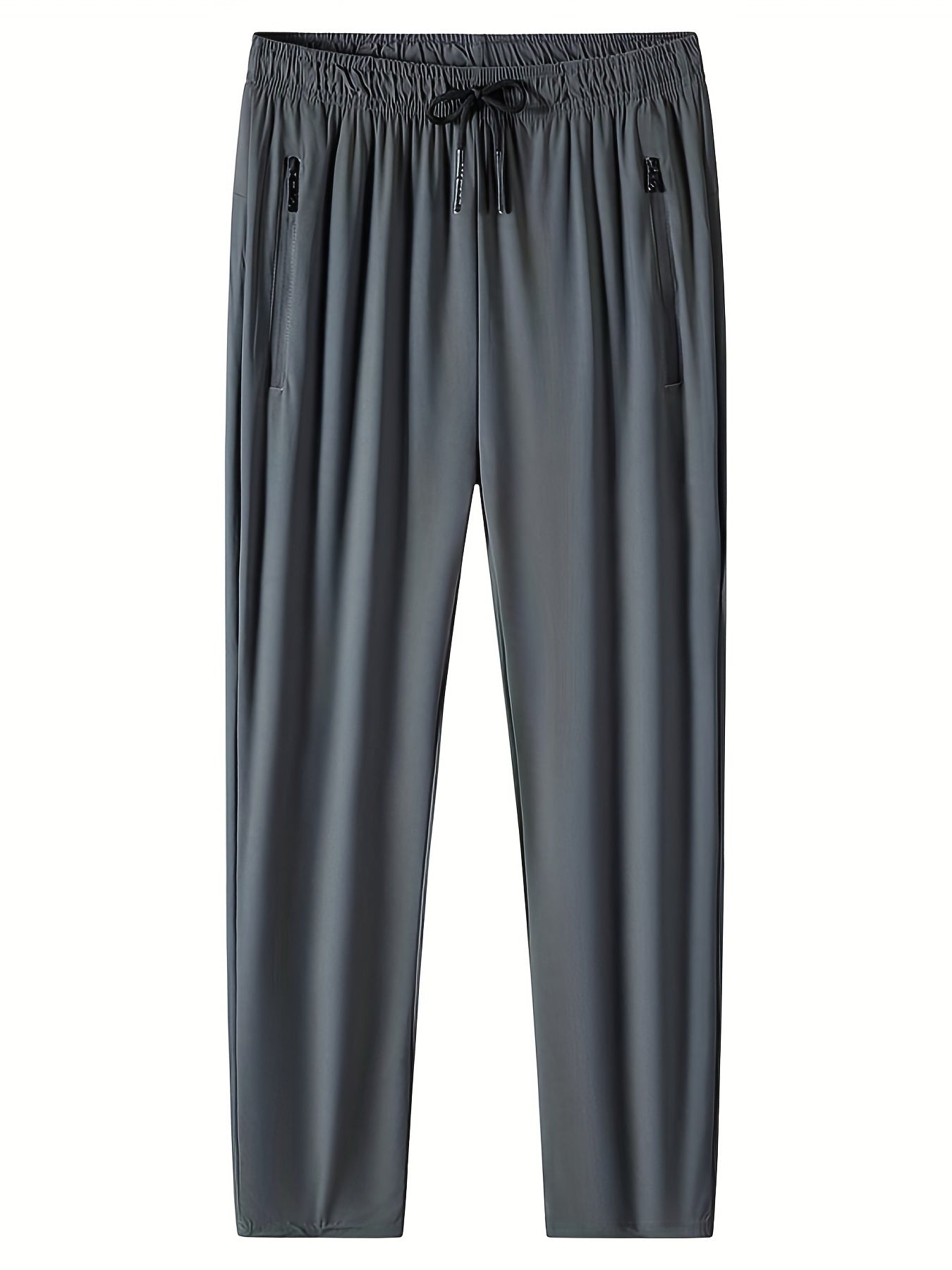Men's Zipper Pockets Joggers Casual Stretch Sweatpants