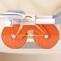 Orange Abdominal Wheel with Elbow Support Pads - Core Training Exercise