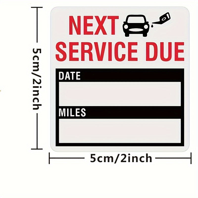 150 Car Maintenance Mileage Date Service Expiry Reminder Stickers