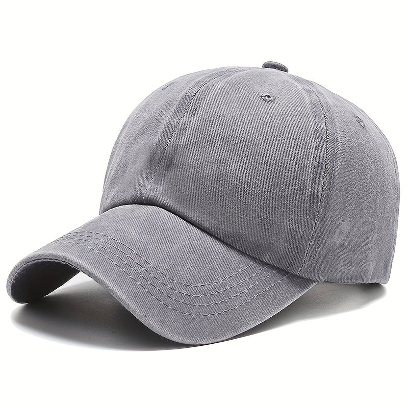Vintage Hip Hop Baseball Cap Washed Distressed Unisex Denim Sun Hat