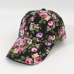 Vintage Flower Print Baseball Cap Spring & Summer Sunscreen Sports Hat