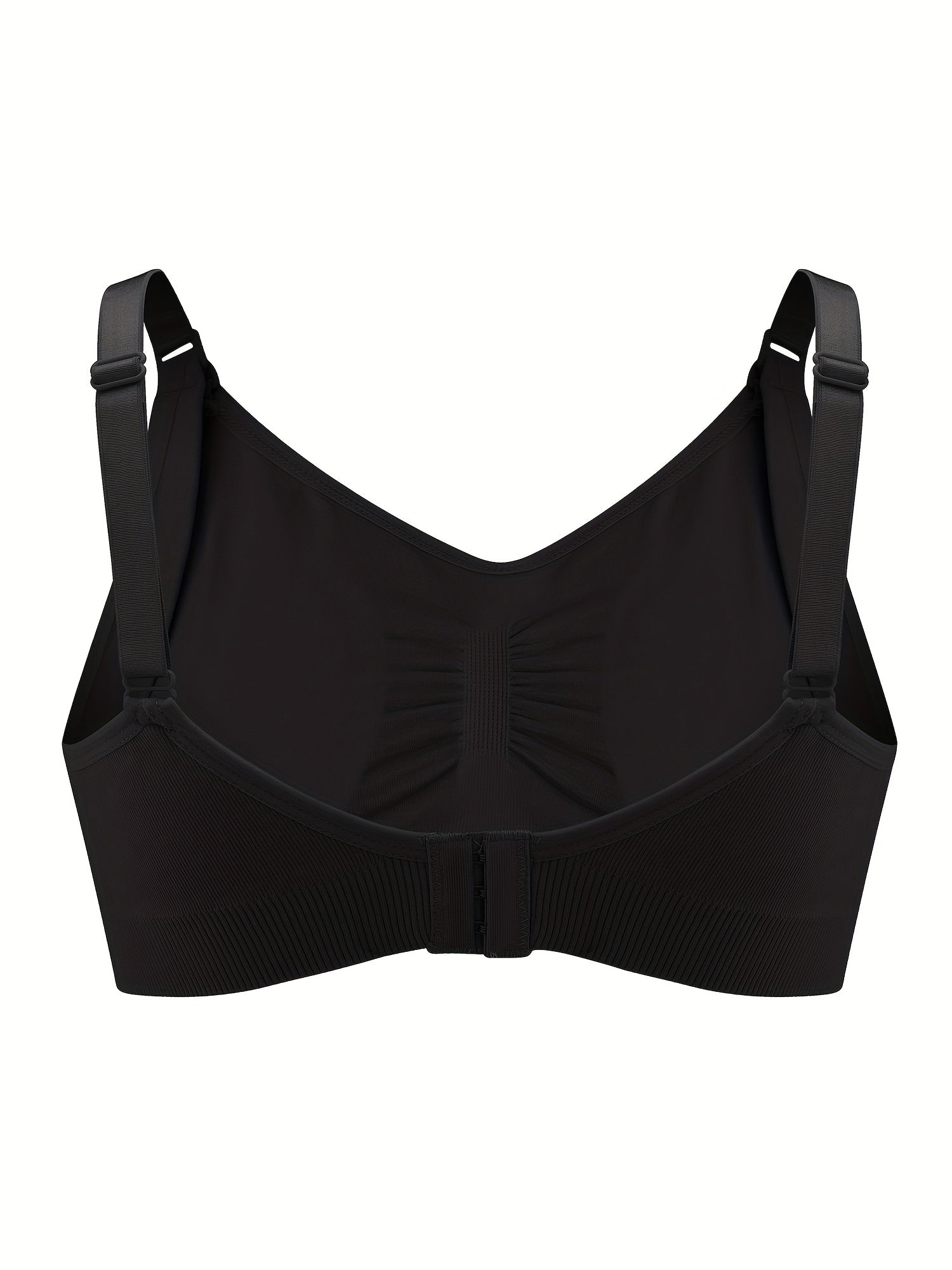  Solid Full Coverage Front Clasp Seamless Comfort Bra