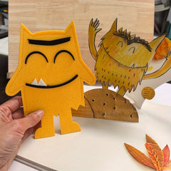 7pcs Monster Felt Puppet Set - Emotional Recognition Teaching Tools