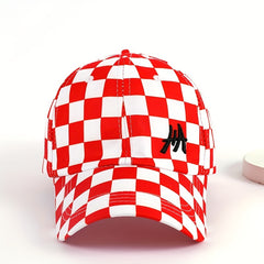 Plaid Baseball Cap Lightweight Adjustable Sun Hats Unisex Casual Dad Hats
