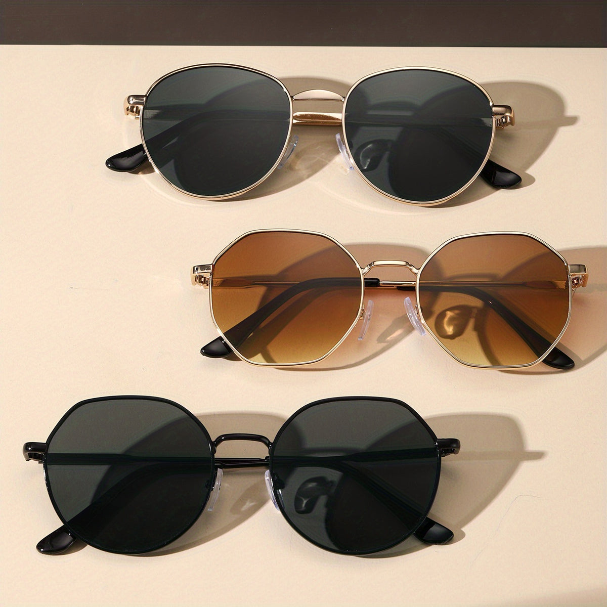 Retro Metal Sunglasses 90s UV400 Sun Shades Glasses