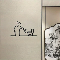 Vinyl Bathroom Sign Wall Decor - Easy Install, Holiday Gift, Bathroom Accessory
