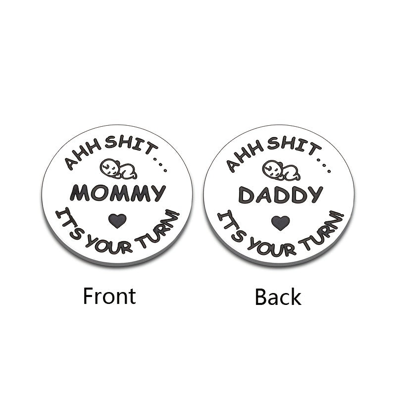 Double Sided Decision Coins for Parents - Perfect Gift for Dad Mom Husband Wife