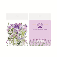 40pcs Floral Stickers Pack Waterproof Transparent PET for Bullet Journal DIY