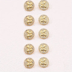 10pcs Zinc Alloy Faux Diamonds Buttons Butterfly Sewing Buttons