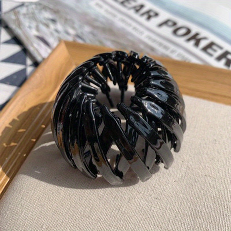 Rhinestone Magic Bird Nest Clip Hair Bun Maker Ponytail Holder Vintage Hair