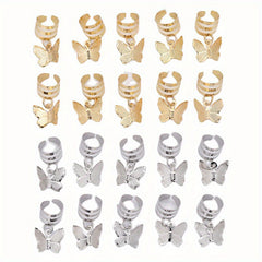 Butterfly Hair Braiding Cuffs Dreadlock Clips Pendants Braid Accessories