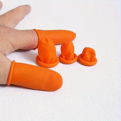3pcs Rubber Finger Cots Upper Dyed Anti fouling Finger Cots