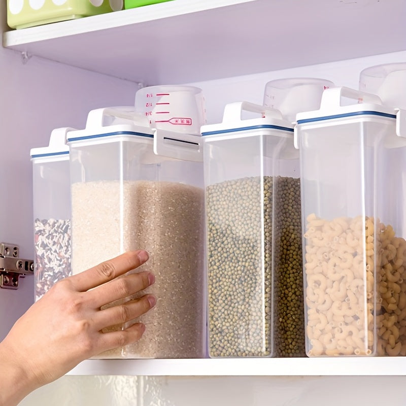 2.5L Plastic Cereal Dispenser and Storage Box Kitchen Food Grain Rice Container