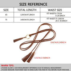 Braided Waist Rope Dress Skirt Decorative Thin Belt Female Knot Belt