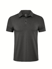 Men's Solid Quick drying Moisture Wicking Short Sleeve Shirt