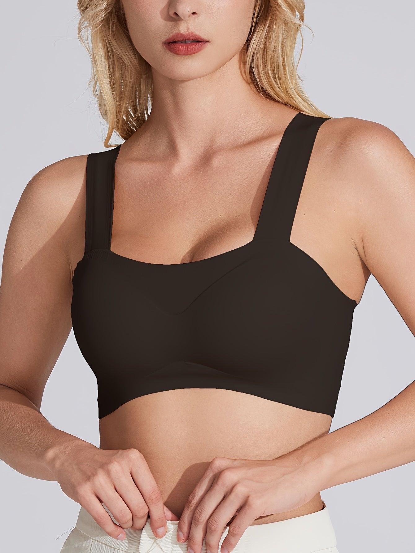 Seamless Wireless Sports Bra Comfy & Breathable Tank Bra Women's Lingerie