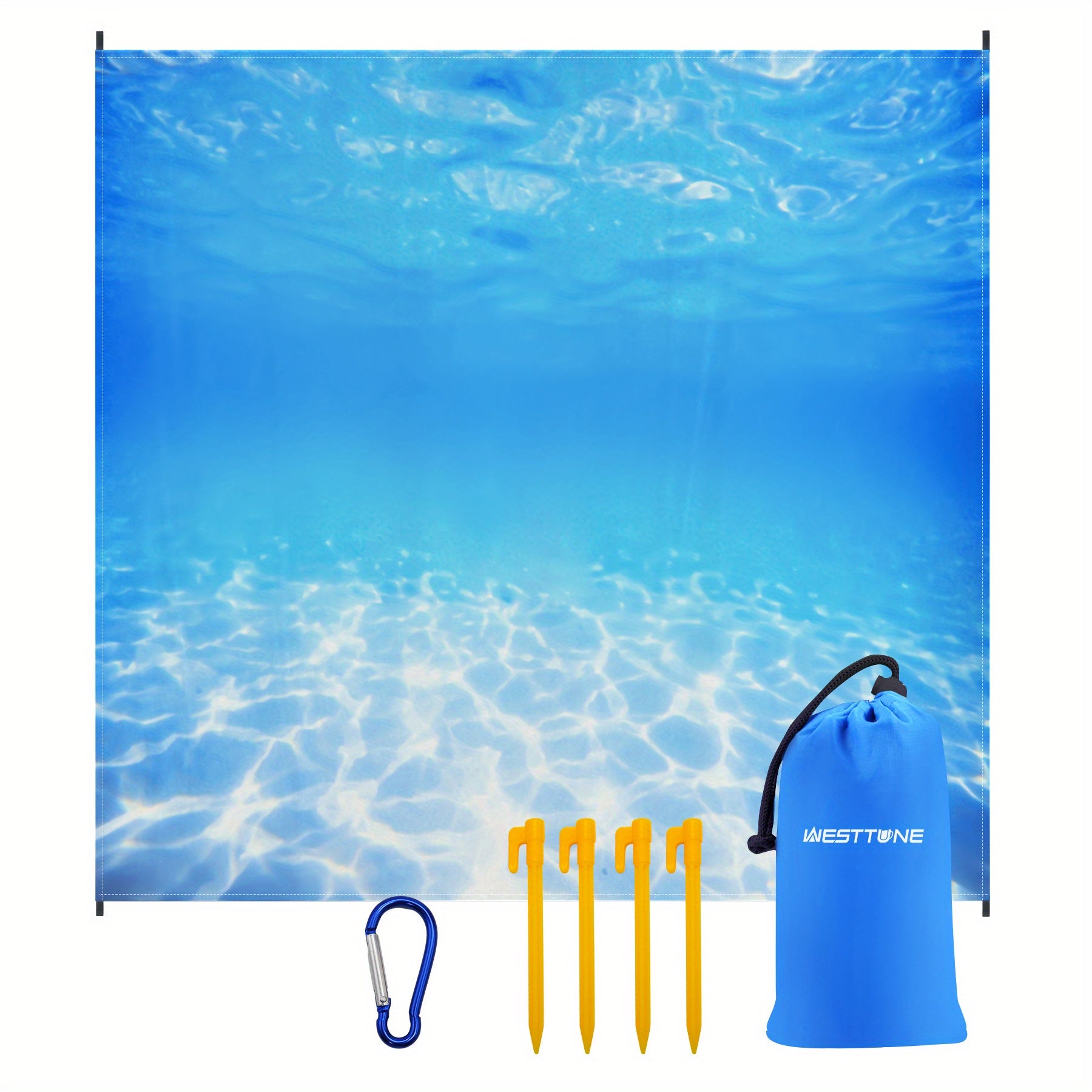 Waterproof Beach Blanket 200 X 210 - Travel Camping Picnic Mat