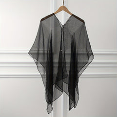 Soft Solid Gauze Shawl Oversized Sunproof Bikini Cover Up