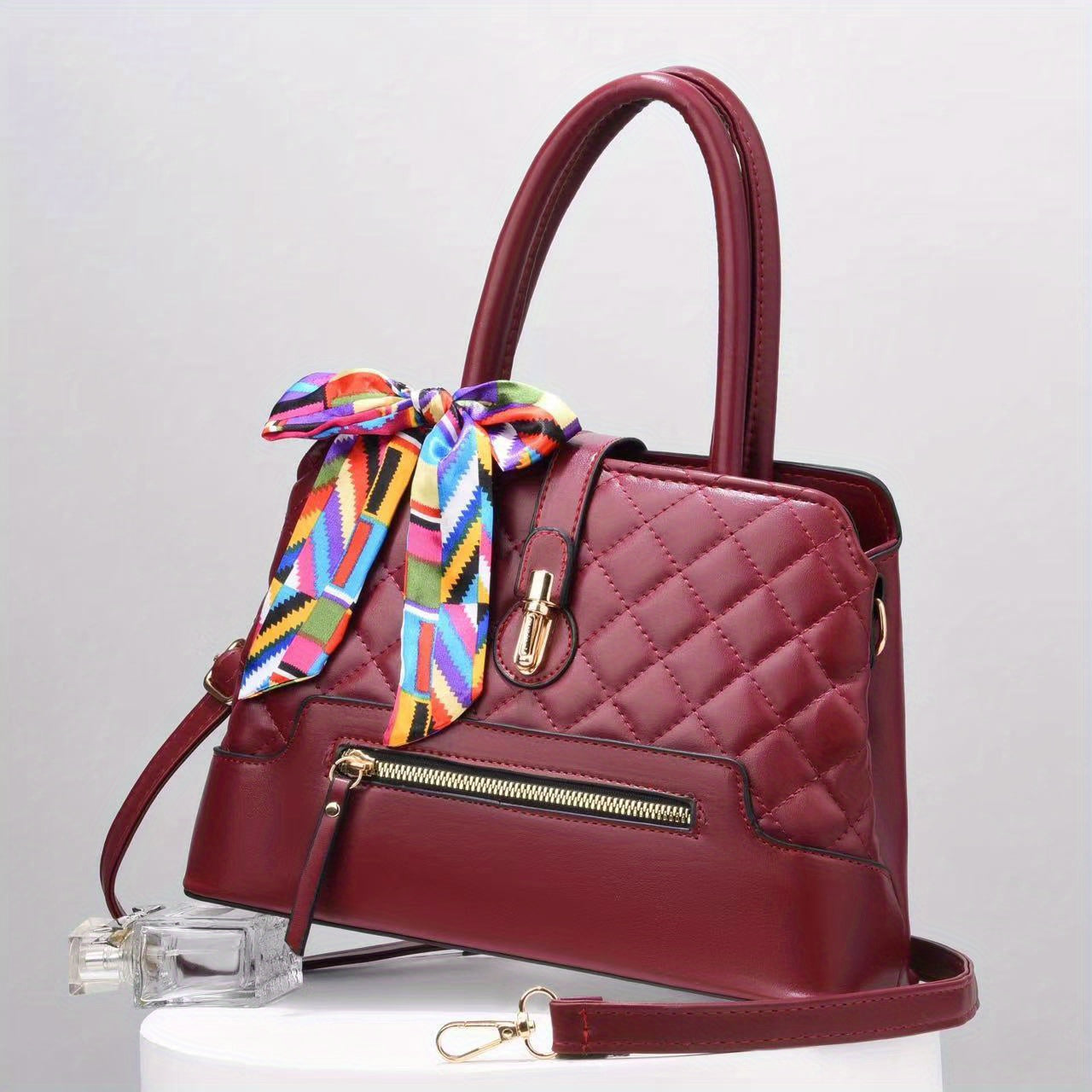 Vintage Quilted Handbag & Shoulder Purse Crossbody Bag
