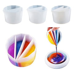 Fluid Art Split Cup 4 Pcs Reusable Silicone Split Pouring Cup