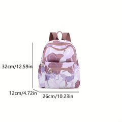 Purple Backpack Purse Preppy School Bag Women's Daypack