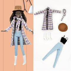 11.5 Inch Doll Outfit Set with Coat, Pants, Accessories, Hat, Boots
