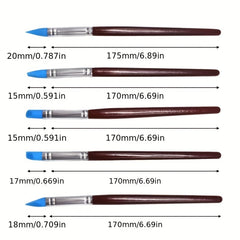 5pcs DIY Soft Pottery Clay Tools Sculpting Cake Oils Engraving Rubber Craft Pen