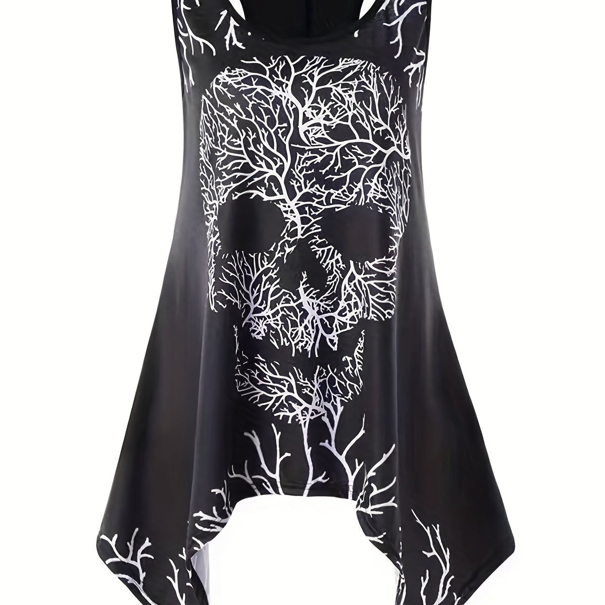 Skull Print Tank Top Sleeveless Crew Neck Casual Summer Women's Clothing