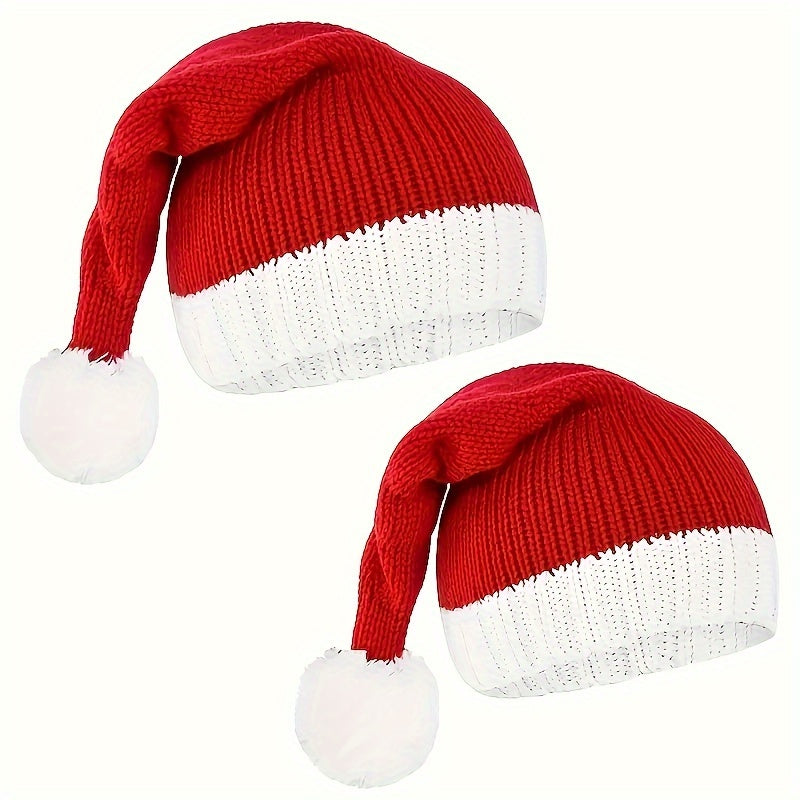 1pc Cute Knitted Christmas Hat Warm Parent Child Hat Party Gift