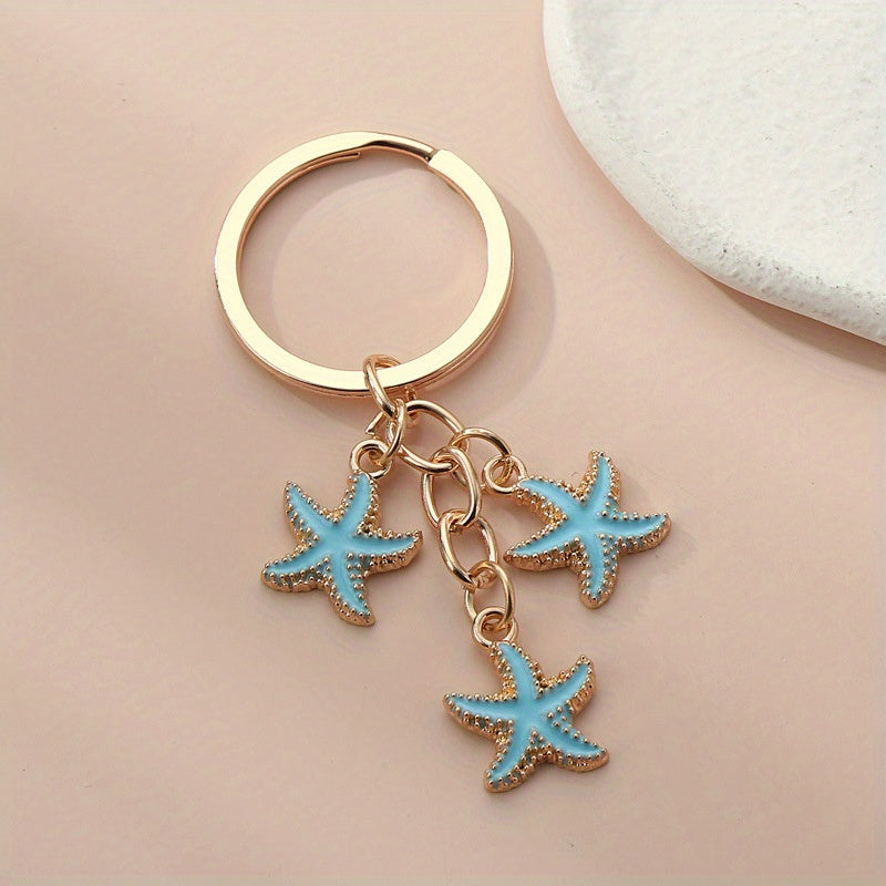 Little Stars Keychain Alloy Key Ring Purse Bag Backpack Car Key Charm