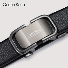 Men's Automatic Buckle Belt Business Casual Jeans