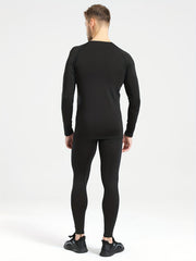 Men's Fleece Warm Compression Crew Neck Shirt & Pants Set